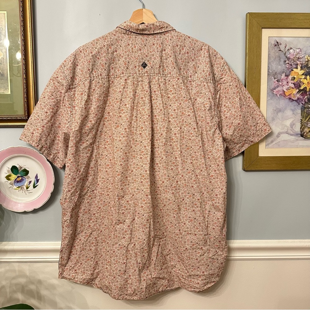 Prana Men’s Button Down Shirt XXL Broderick Floral Slim Fit Short Sleeve Western - Picture 3 of 7